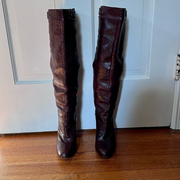 Sigerson Morrison Knee-High Leather Boots - Picture 3 of 4
